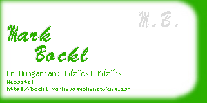 mark bockl business card